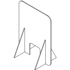 Plastic Dividers with Small Centered Opening, 36"W x 36"H Clear
