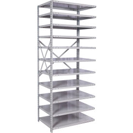 11 Shelf, Antimicrobial Open Steel Shelving Unit, Add On, 36"W x 12"D x 87"H