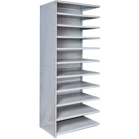 11 Shelf, Antimicrobial Closed Steel Shelving Unit, Add On, 36"W x 18"D x 87"H