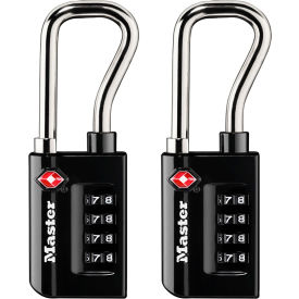 No.4696T TSA-Accepted Luggage Combination Padlock 1-5/16"W Black
