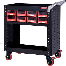 Steel Utility Cart w/Adjustable Shelf, 800 lb. Cap, 33-1/2"W x 22-3/4"D x 34-1/2"H