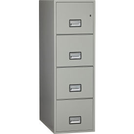 Vertical 31" 4-Drawer Letter Fire and Water Resistant File Cabinet, Lt Gray - LTR4W31LG