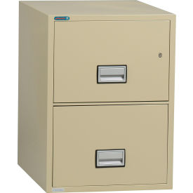 Vertical 31" 2-Drawer Letter Fire and Water Resistant File Cabinet, Putty - LTR2W31P