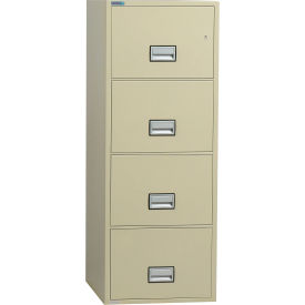 Vertical 31" 4-Drawer Legal Fire and Water Resistant File Cabinet, Putty - LGL4W31P