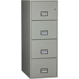 Vertical 31" 4-Drawer Legal Fire and Water Resistant File Cabinet, Lt Gray - LGL4W31LG