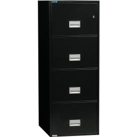 Vertical 31" 4-Drawer Legal Fire and Water Resistant File Cabinet, Black - LGL4W31B