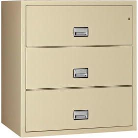 3 Drawer Lateral File Cabinet, Letter & Legal Size, 44"W x 23-5/8"D x 41-3/4"H, Putty