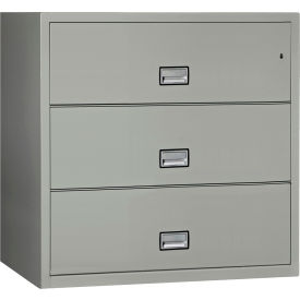 3 Drawer Lateral File Cabinet, Letter & Legal Size, 44"W x 23-5/8"D x 41-3/4"H, Gray