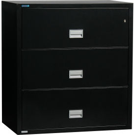 3 Drawer Lateral File Cabinet, Letter & Legal Size, 44"W x 23-5/8"D x 41-3/4"H, Black