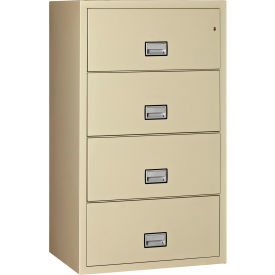 4 Drawer Lateral File Cabinet, Letter & Legal Size, 31"W x 23-5/8"D x 54-11/16"H, Putty