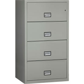 4 Drawer Lateral File Cabinet, Letter & Legal Size, 31"W x 23-5/8"D x 54-11/16"H, Gray