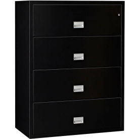 4 Drawer Lateral File Cabinet, Letter & Legal Size, 38"W x 23-5/8"D x 54-11/16"H, Black