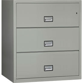 3 Drawer Lateral File Cabinet, Letter & Legal Size, 38"W x 23-5/8"D x 41-3/4"H, Gray