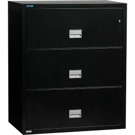 3 Drawer Lateral File Cabinet, Letter & Legal Size, 31"W x 23-5/8"D x 41-3/4"H, Black