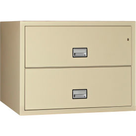 2 Drawer Lateral File Cabinet, Letter & Legal Size, 44"W x 23-5/8"D x 28-3/4"H, Putty