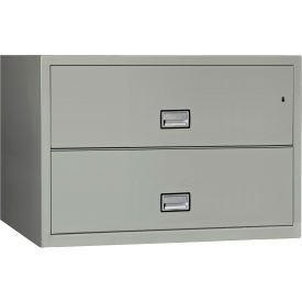2 Drawer Lateral File Cabinet, Letter & Legal Size, 44"W x 23-5/8"D x 28-3/4"H, Gray