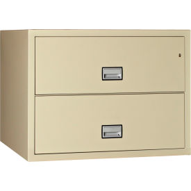 2 Drawer Lateral File Cabinet, Letter & Legal Size, 38"W x 23-5/8"D x 28-3/4"H, Putty