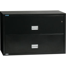 2 Drawer Lateral File Cabinet, Letter & Legal Size, 38"W x 23-5/8"D x 28-3/4"H, Black