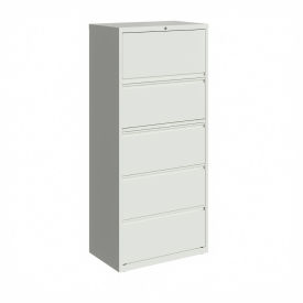 30"W 5 Drawer Lateral File Cabinet, White