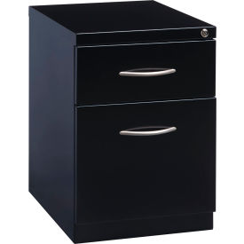 20" Deep Mobile Pedestal, Box/File with Arch Pull Handles - Black