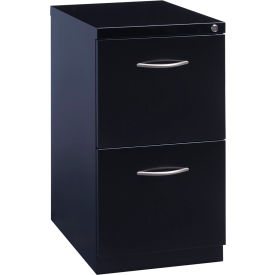 23" Deep Mobile Pedestal, File/File with Arch Pull Handles - Black