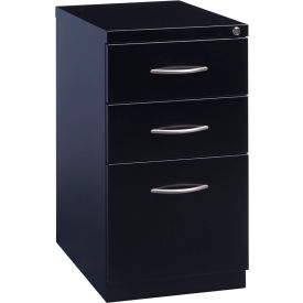 23" Deep Mobile Pedestal, Box/Box/File with Arch Pull Handles - Black