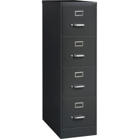 26-1/2" Deep 4-Drawer Letter-Size Vertical File Cabinet - Charcoal