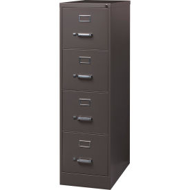 26-1/2" Deep 4-Drawer Letter-Size Vertical File Cabinet - Medium Tone