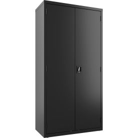 Janitorial Cabinet, 18"D x 36"W x 72"H, Assembled, Black