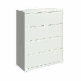 42"W 4 Drawer Lateral File Cabinet, White