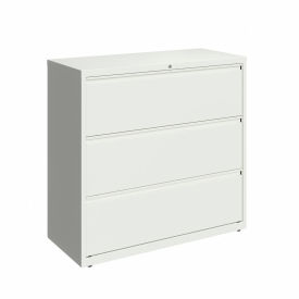 42"W 3 Drawer Lateral File Cabinet, White