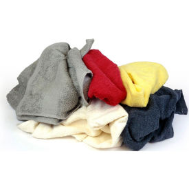 Pro-Clean Basics Sanitized Anti-Bacterial Terry Cloth Rags, Assorted Colors, 1 lb.