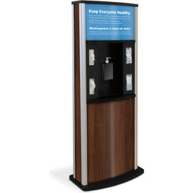 Series 900 Deluxe Infection Control Kiosk, Walnut