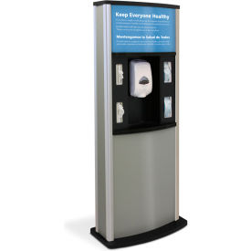 Series 900 Deluxe Infection Control Kiosk, Matte Gray
