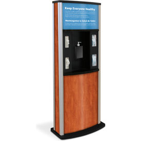 Series 900 Deluxe Infection Control Kiosk, Cherry