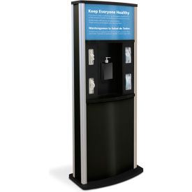 Series 900 Deluxe Infection Control Kiosk, Matte Black