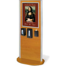 Ravinia Hygiene Station with Tamper Resistant Dispensers, Blonde Maple