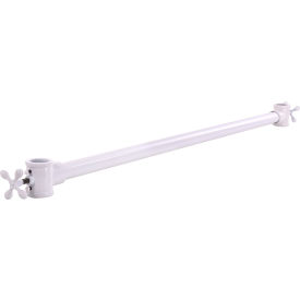 41 in. W x 1.25 in. H Gloss White Hangbar for Garment Rack
