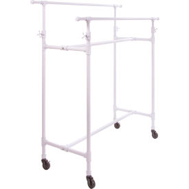 Pipeline Adjustable Gloss White Double Bar Box Rack