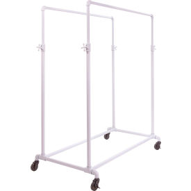 Adjustable Gloss White Double Hangrail Ballet Bar Rack