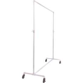 60 in. W x 64 in. H Adjustable Gloss White Garment Rack