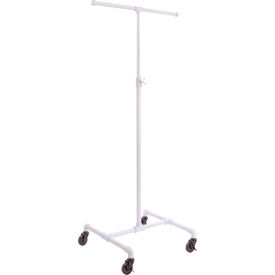 Pipeline Gloss White Adjustable 2-Way Garment Rack