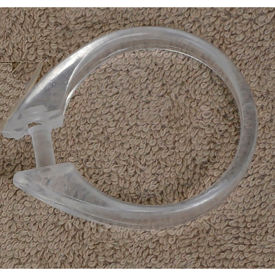 Textile Plastic Snap Shower Curtain Hooks - Clear - 12 per Pack