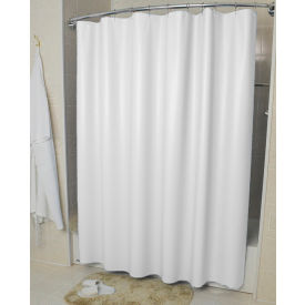 72" x 72" Vinyl Shower Curtain - White Pebble Embossed - 10 Gauge - 12 per Pack