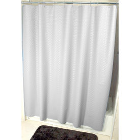 72" x 72" Vinyl Shower Curtain - White Circular Embossed - 8 Gauge_EMIT_ 12 per Pack