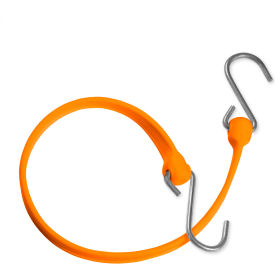 18" Bungee Strap with Galvanized Triangle S Hook - Orange