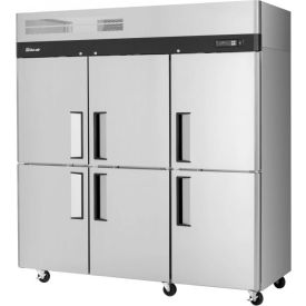 Reach In Freezer, 6 Solid Half Doors, 72 Cu. Ft., Stainless Steel