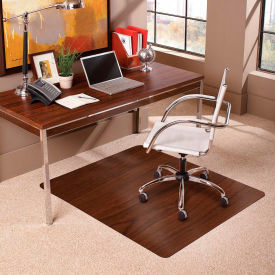 Trendsetter Chair Mat for Medium Pile Carpet - 36" x 48" - Dark Cherry Woodgrain