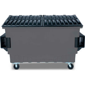 2 Cubic Yard Front Loading Dumpster W/ Bumpers, Gray