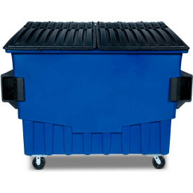 4 Cubic Yard Front Loading Dumpster W/ Bumpers, Blue - FR040-00705